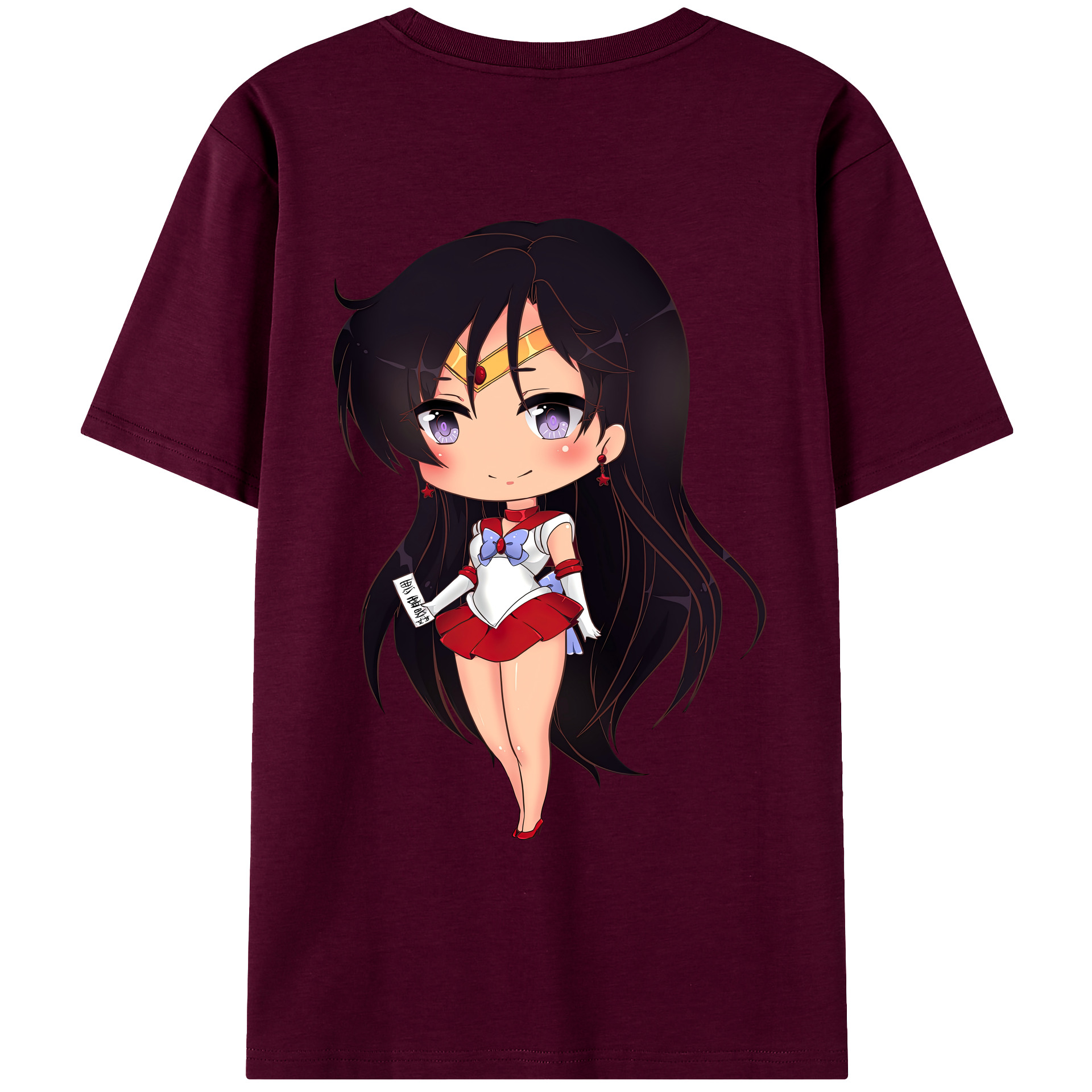 （画像用） 美少女戦士セーラームーン 火野レイ ひの レイ Sailor Moon Hino Rei （セーラーマーズ,Sailor Mars） レディース半袖Tシャツ(バックプリント)